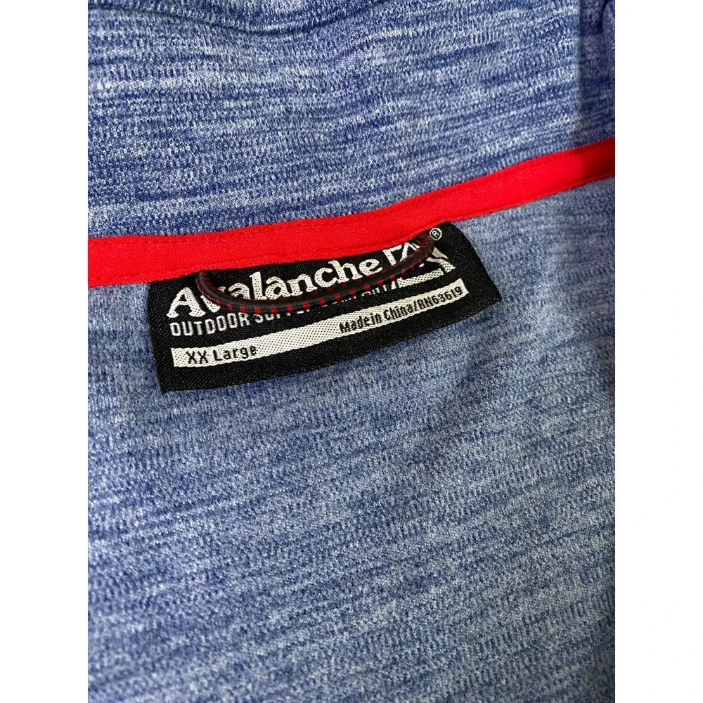 Avalanche Quarter Zip Pullover Mens XXL Blue Heather Outdoor Performance Sweater